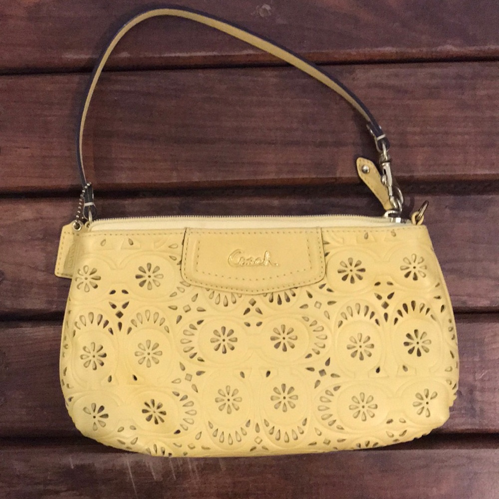 Coach Yellow Cutout Purse